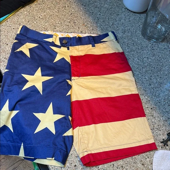 Men's Loudmouth Golf shorts patriotic size 32 - Picture 1 of 8